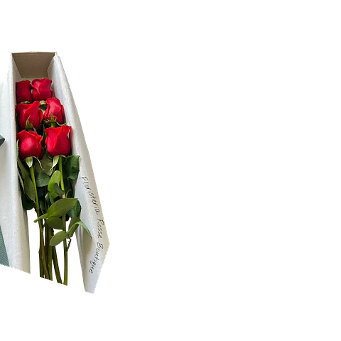 Caja de 6 Rosas Rojas