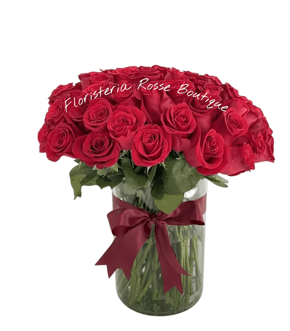 Jarrón de 50 Rosas Rojas 1