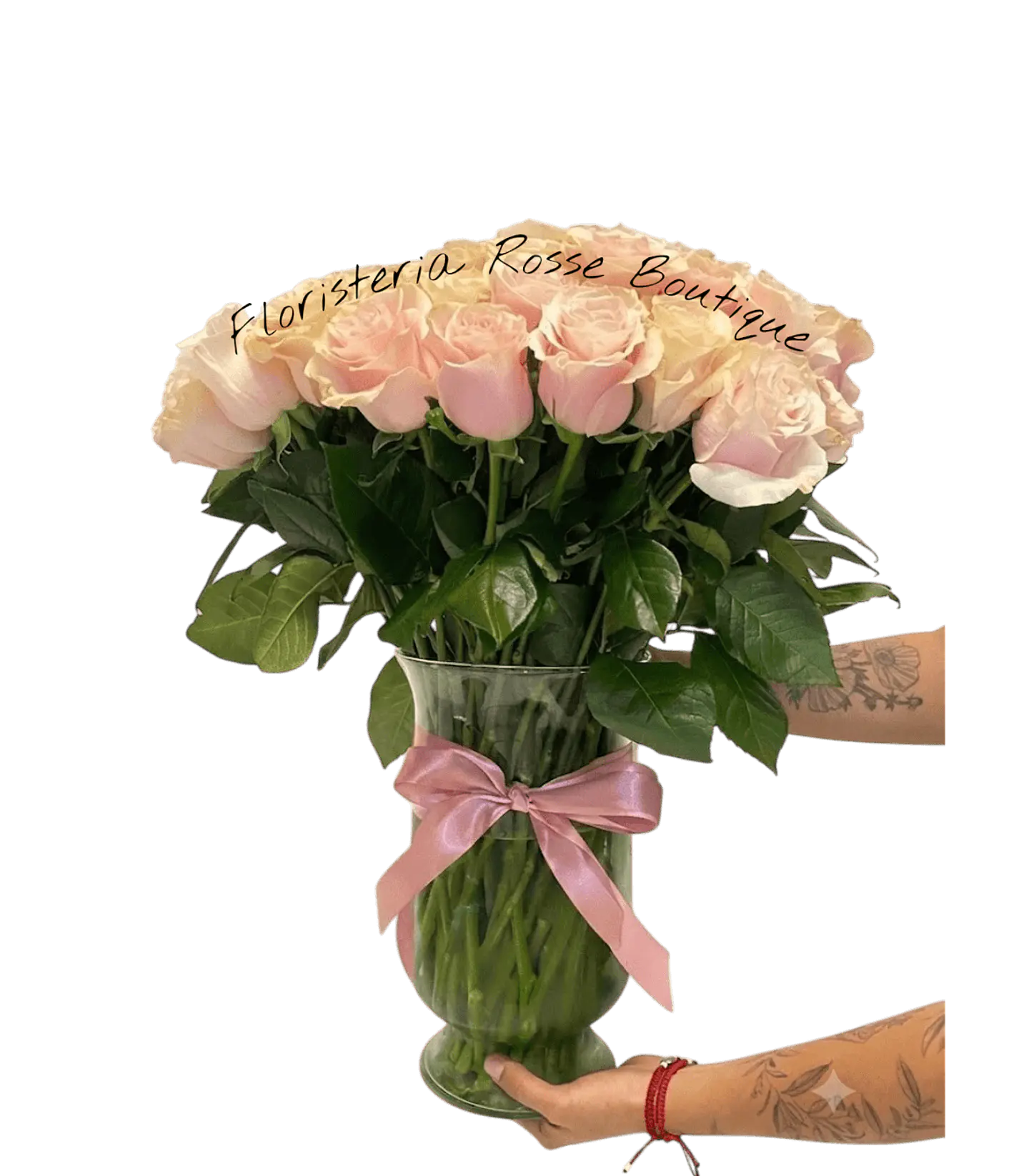 Jarrón de 50 Rosas Rosadas 1