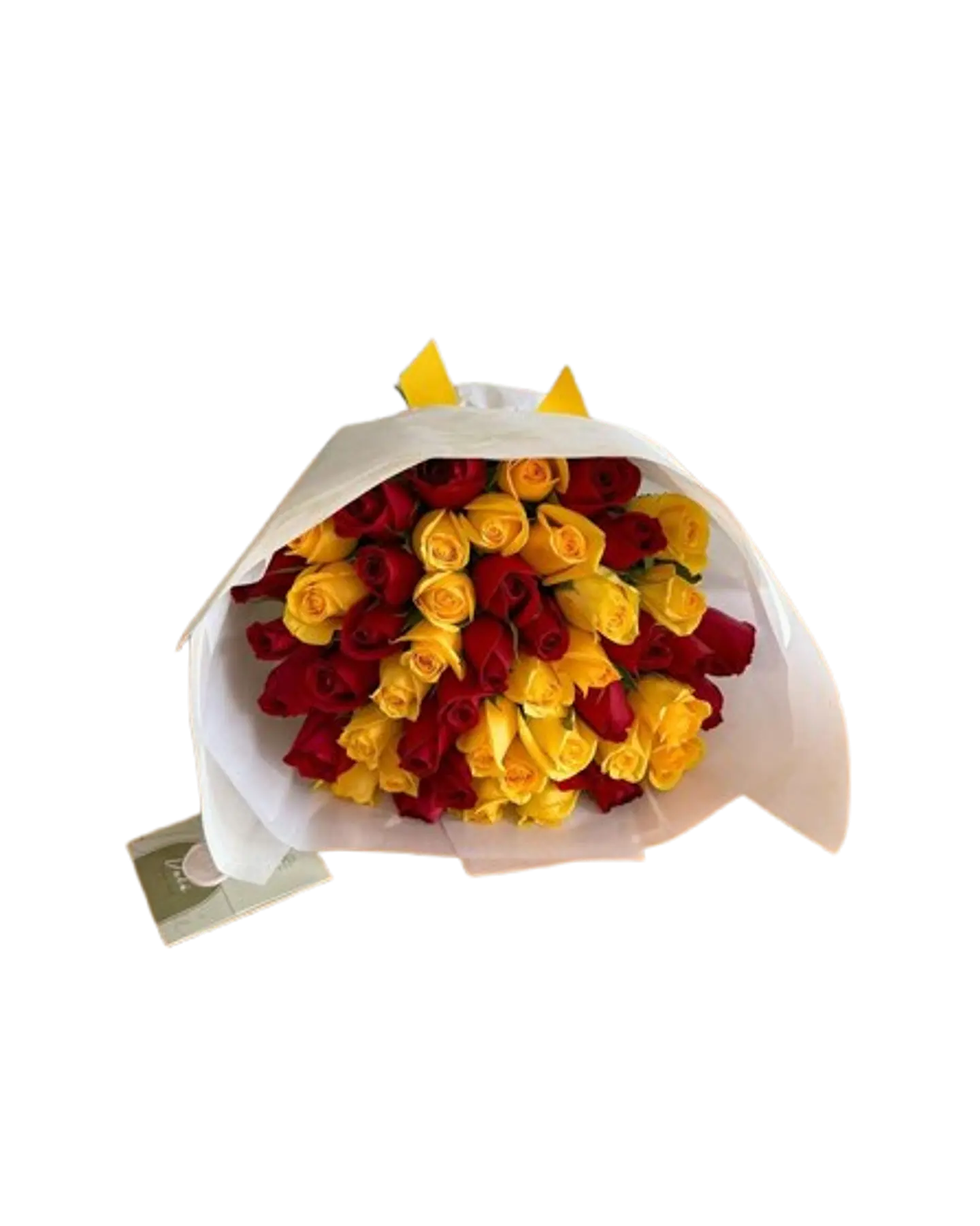 Bouquet de 40 Rosas Amarillas y Rojas 1
