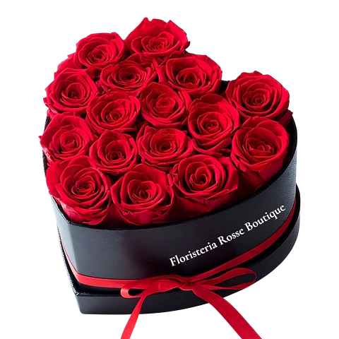 Caja de Corazón 24 Rosas Rojas