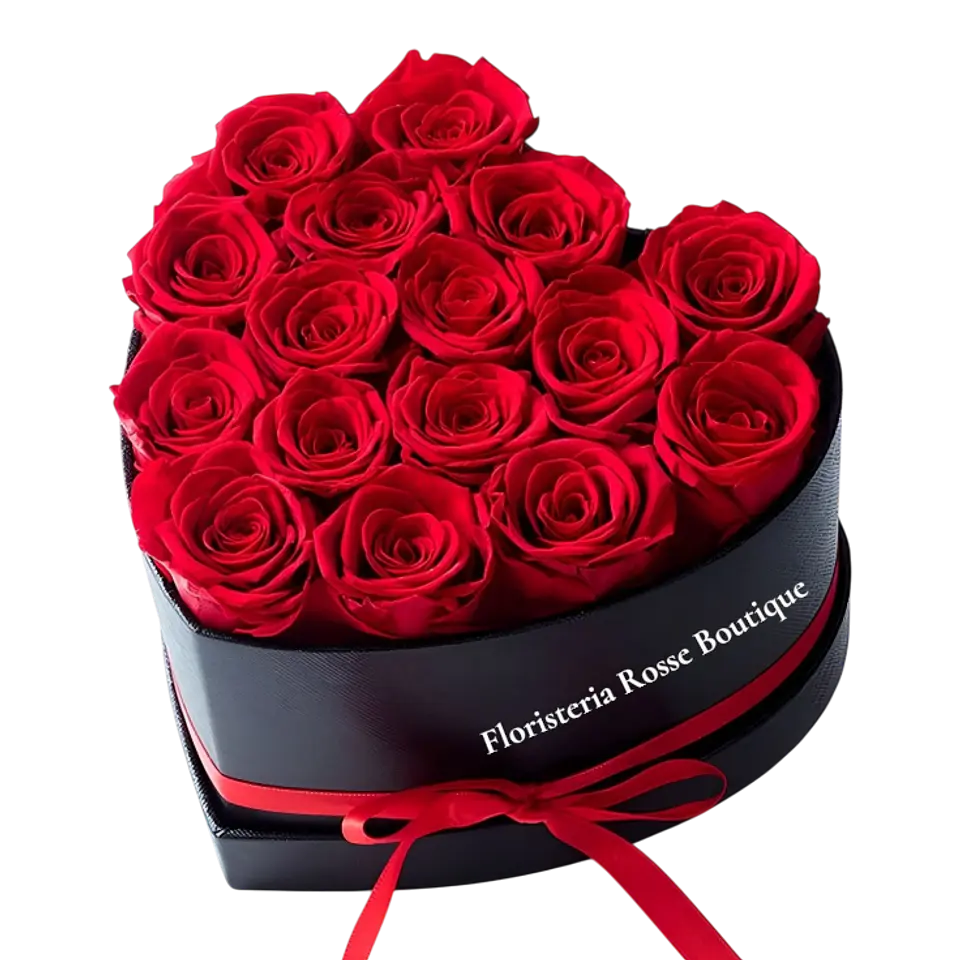 Caja de Corazón 24 Rosas Rojas 1