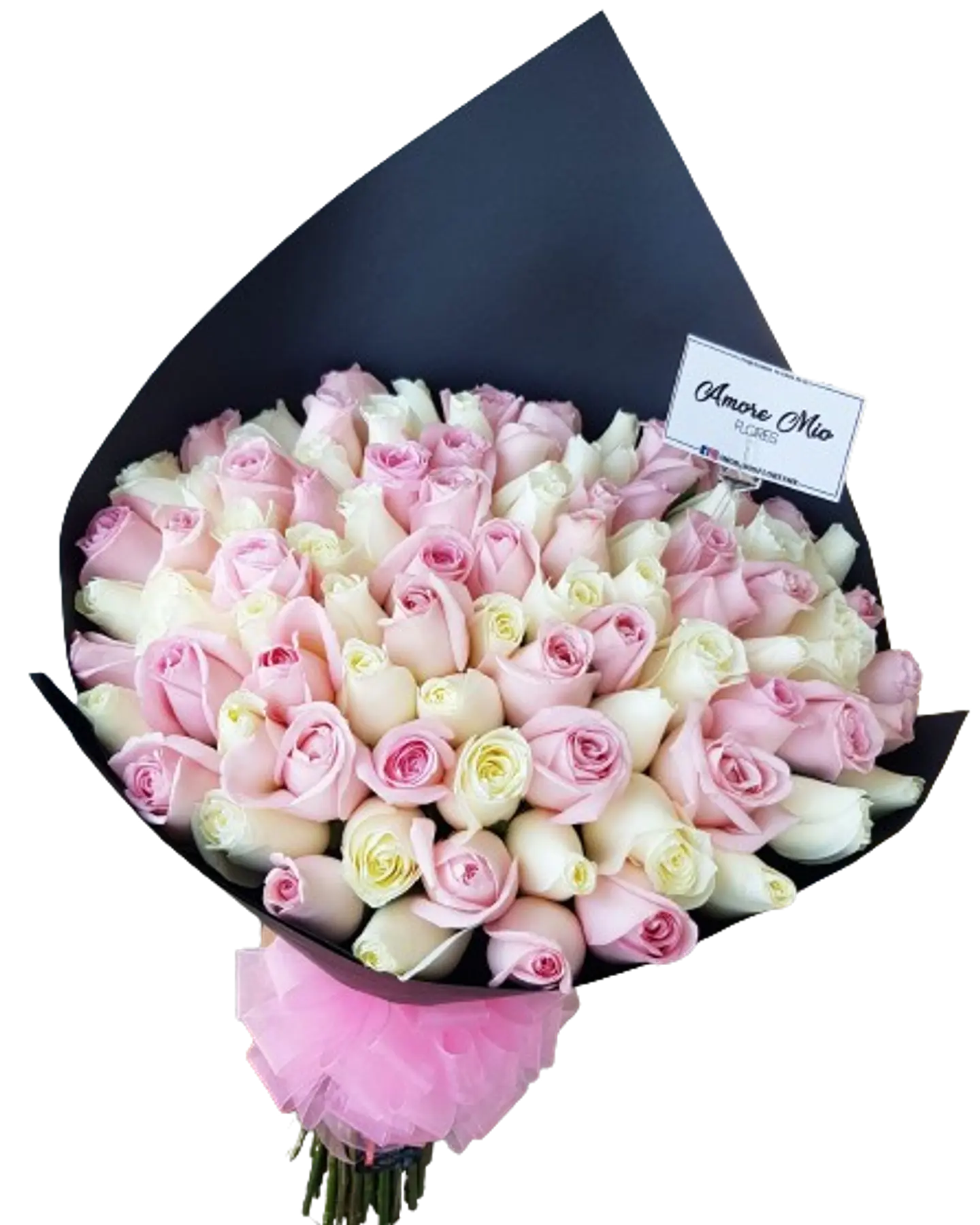 Bouquet de Rosas Blanca y Rosa X50 1