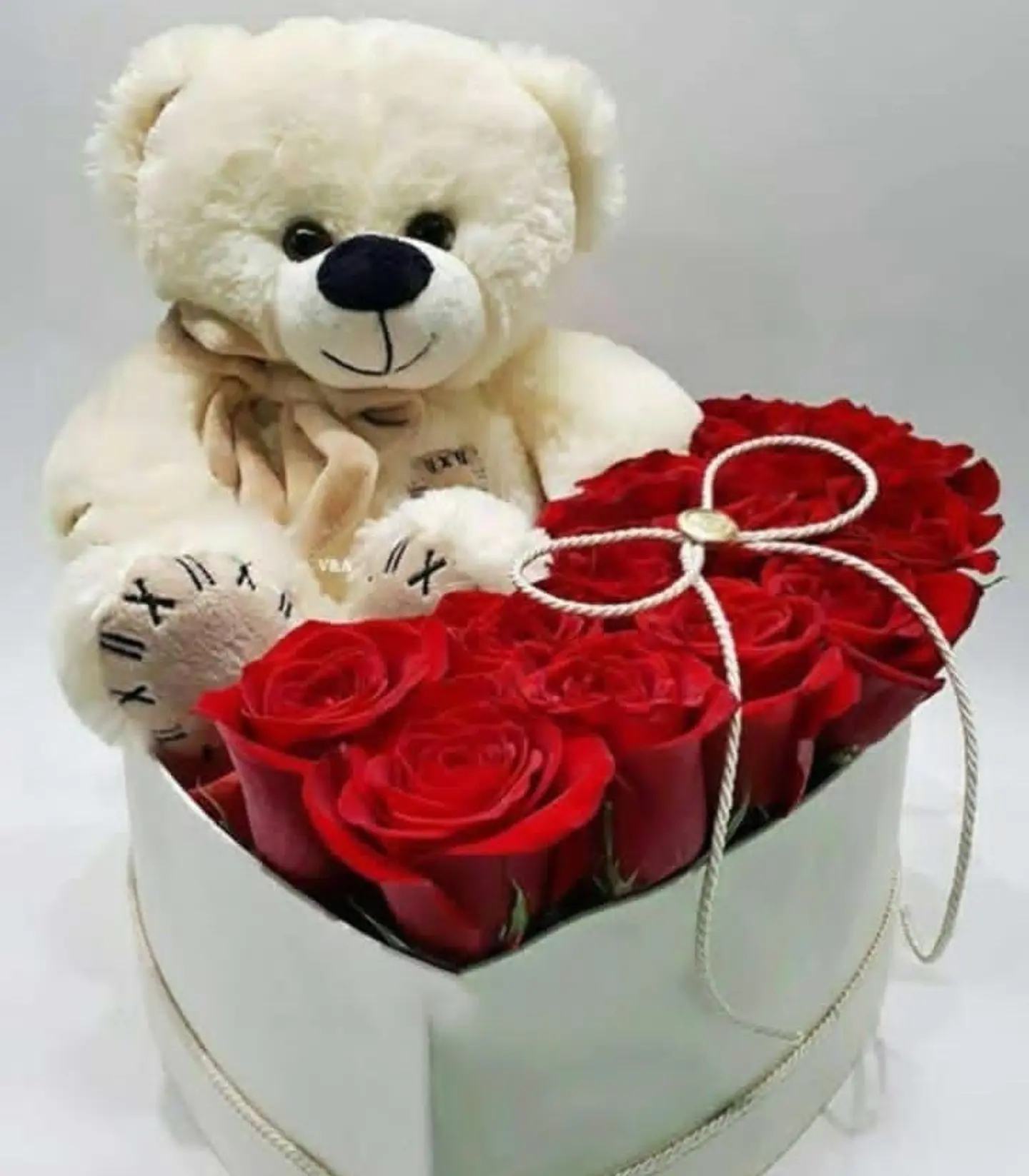 Caja de Rosas con Peluche 1