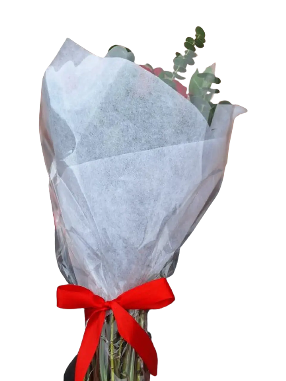 Bouquet de 30 Rosas Rojas con Eucalipto 2