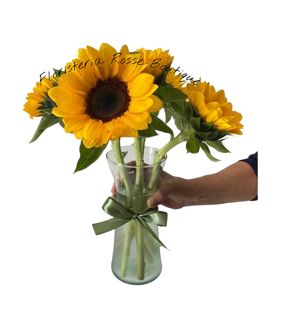 Jarrón con 6 Girasoles 1