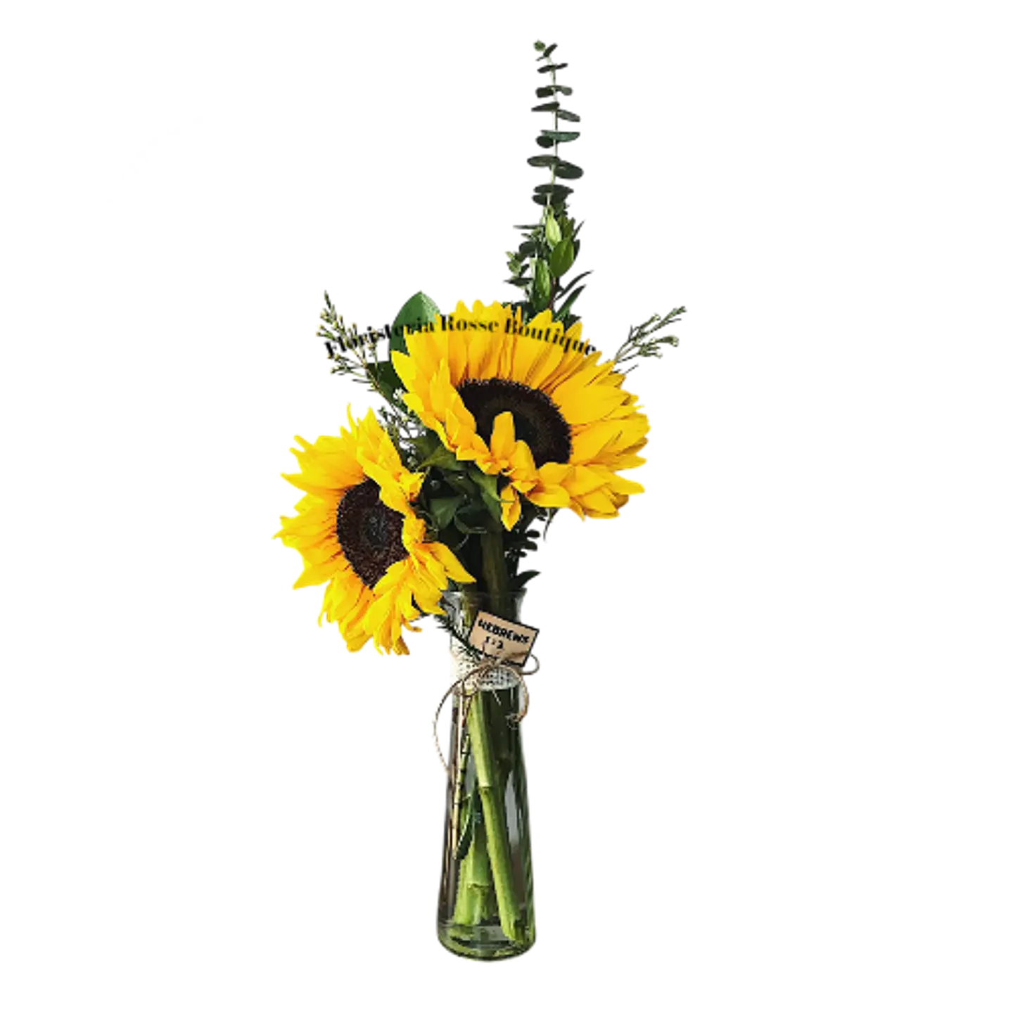Jarrón Solitario de 2 Girasoles 1