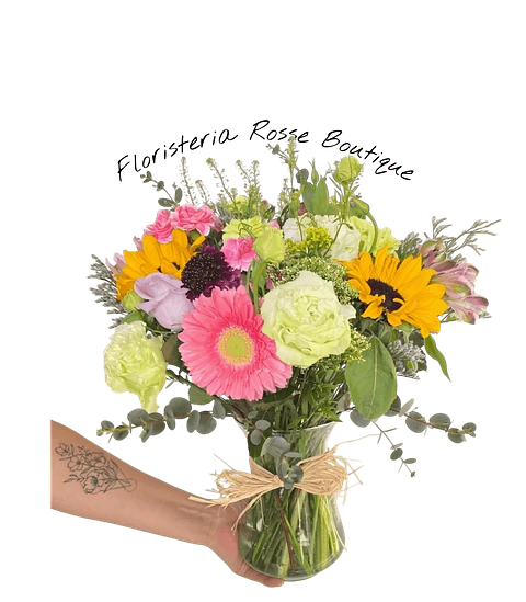 Jarrón de 25 Tallos de Flores Surtidas