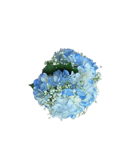 Jarrón de 4 Hortensias Azules