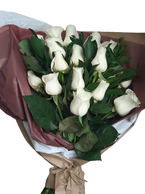 Bouquet de 12 Rosas Blancas
