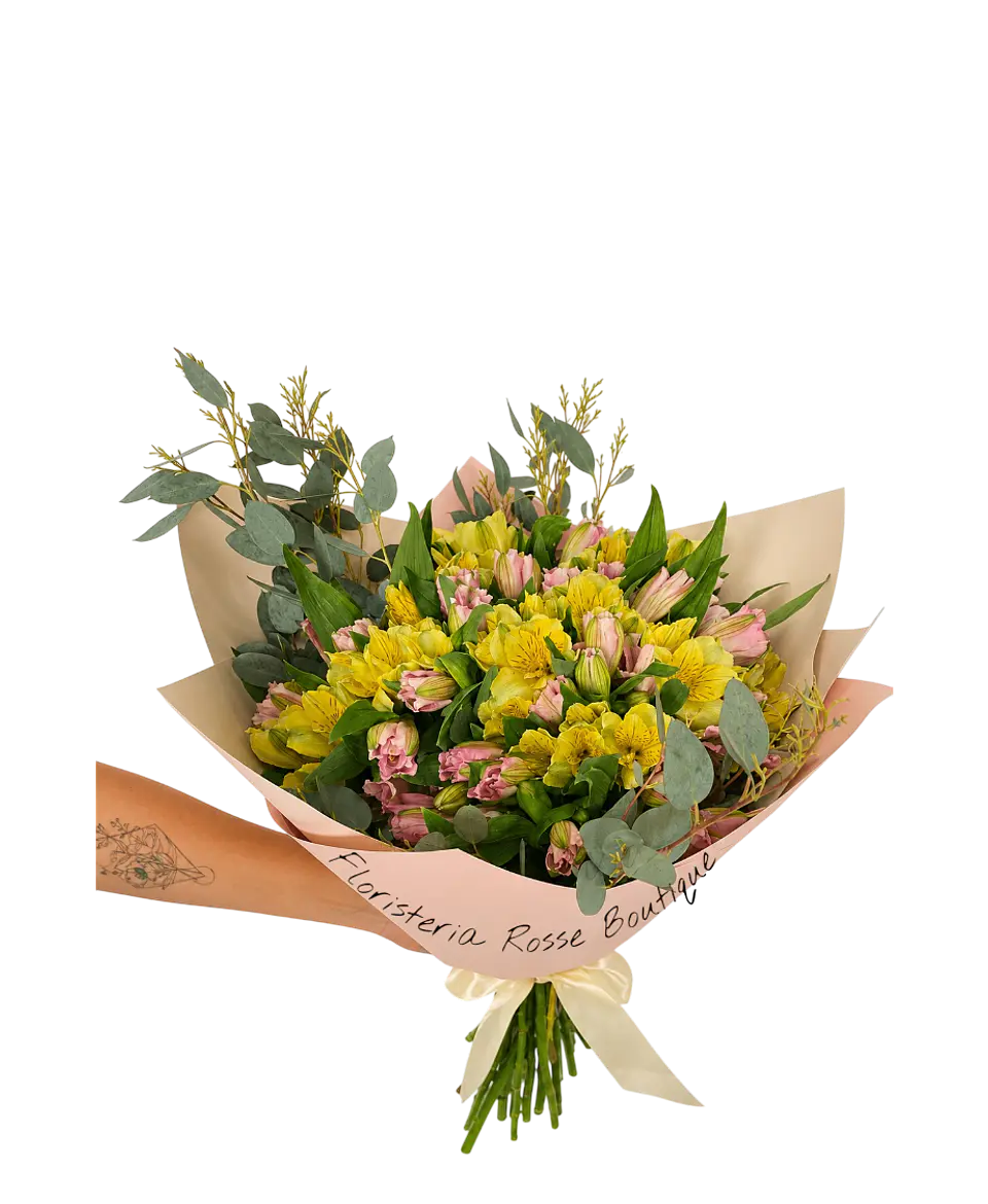 Bouquet de 35 Astromelias con Follaje 1