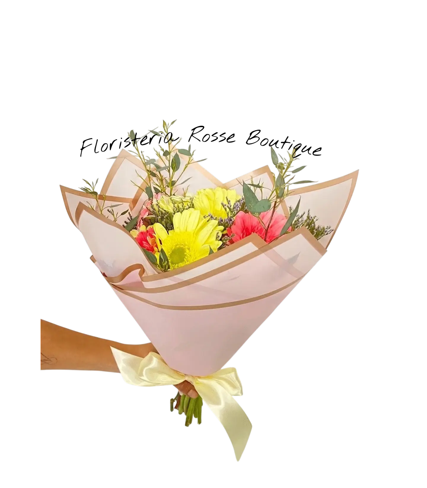 Bouquet de 6 Gerberas con Follaje 1