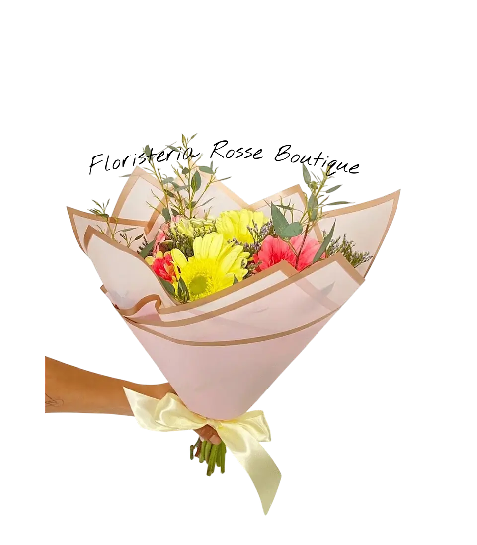 Bouquet de 6 Gerberas con Follaje 1