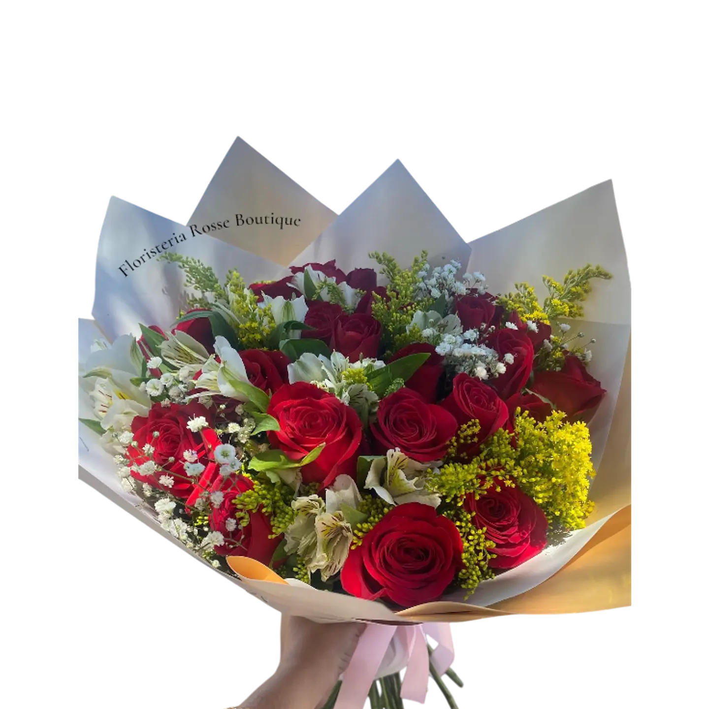 Bouquet de 20 Rosas Rojas con Astromelia 1