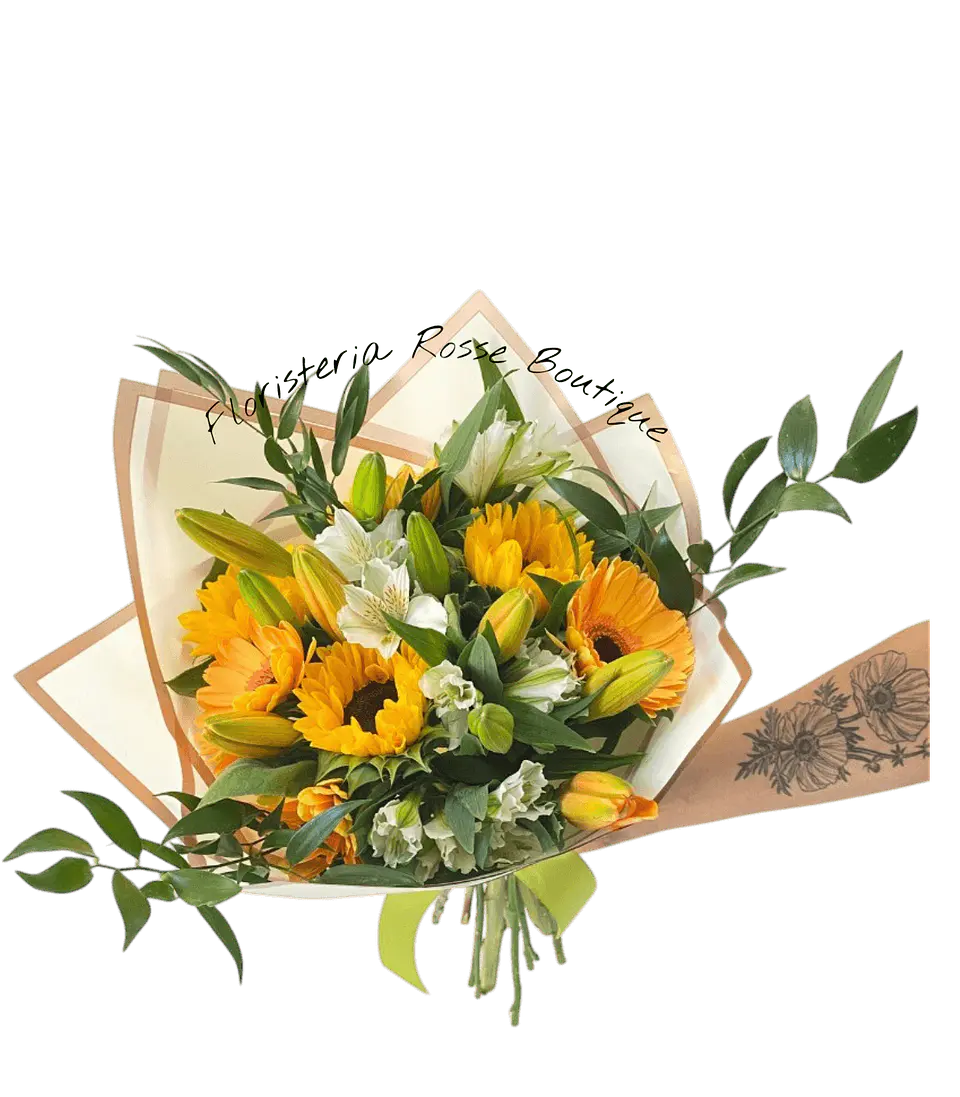 Bouquet de 6 Girasoles 3 Lirios y Astromelias 1