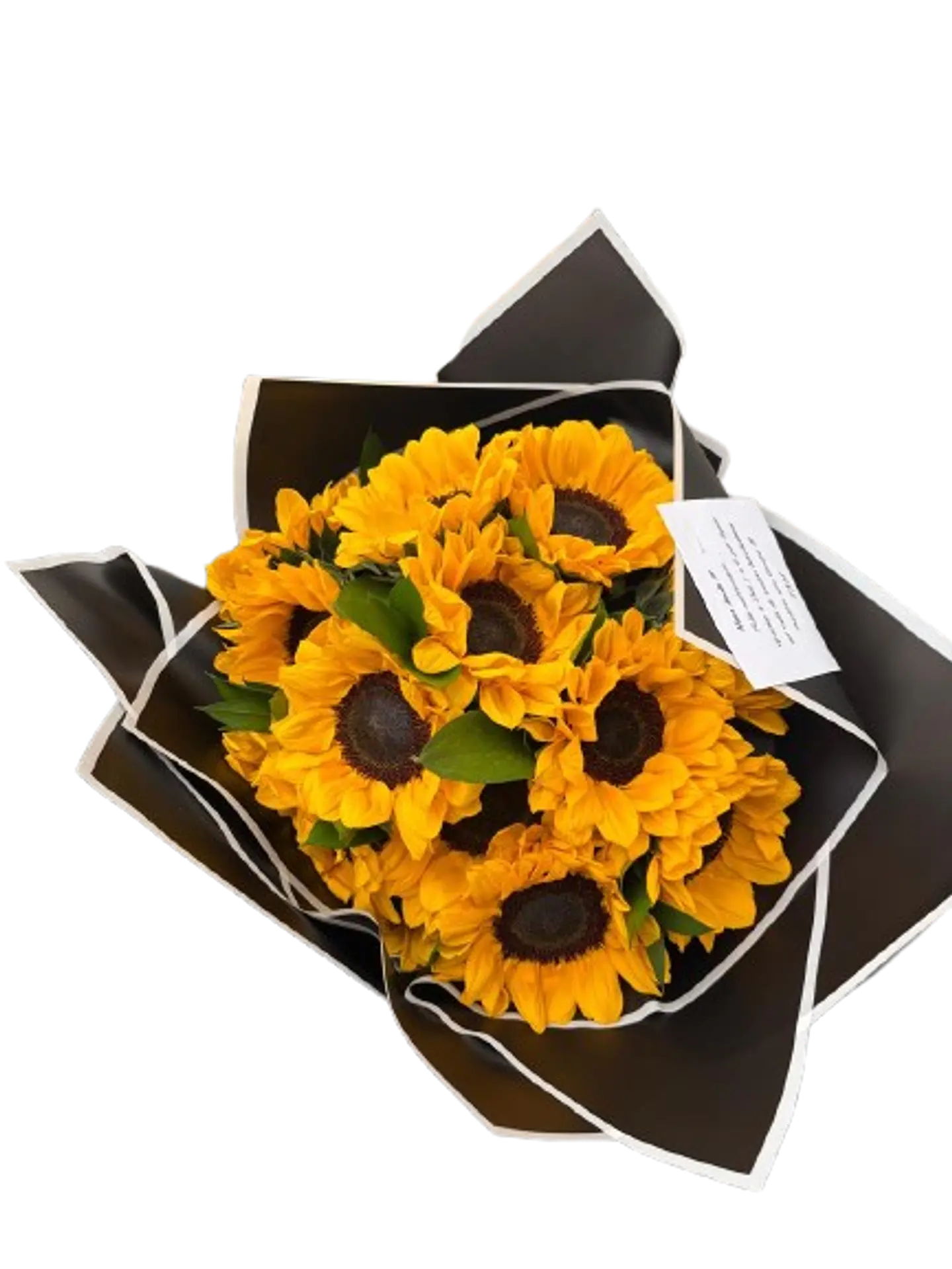 Bouquet de 8 Girasoles en Papel Coreano Negro 1