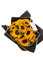 Bouquet de 8 Girasoles en Papel Coreano Negro - Miniatura 1