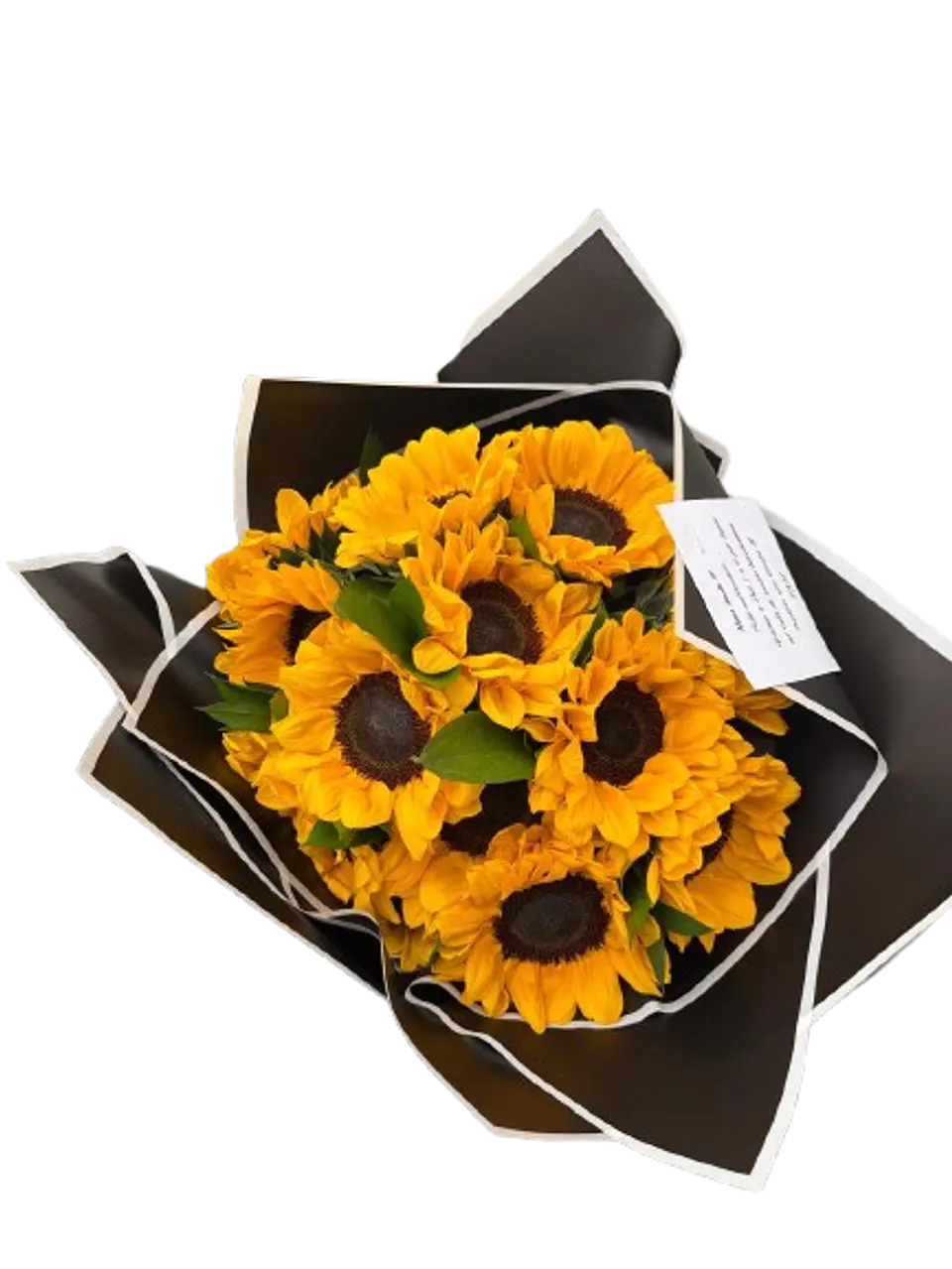 Bouquet de 8 Girasoles en Papel Coreano Negro 1