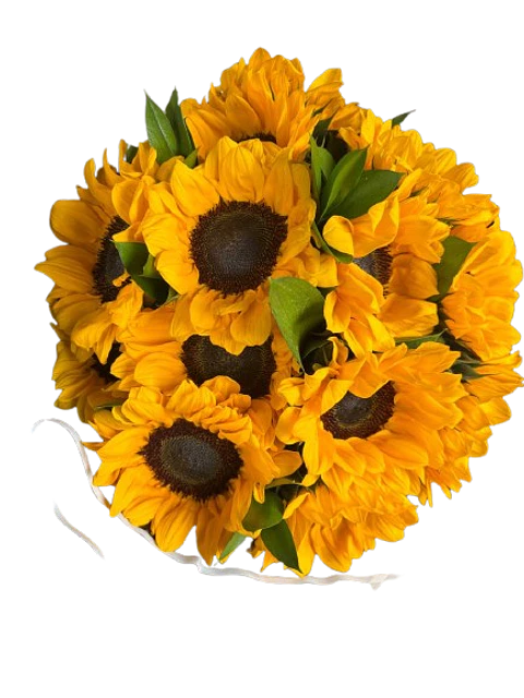 Bouquet de 8 Girasoles en Papel Coreano Negro