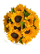 Bouquet de 8 Girasoles en Papel Coreano Negro - Miniatura 2