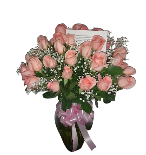 Jarrón X20 Rosas Rosa