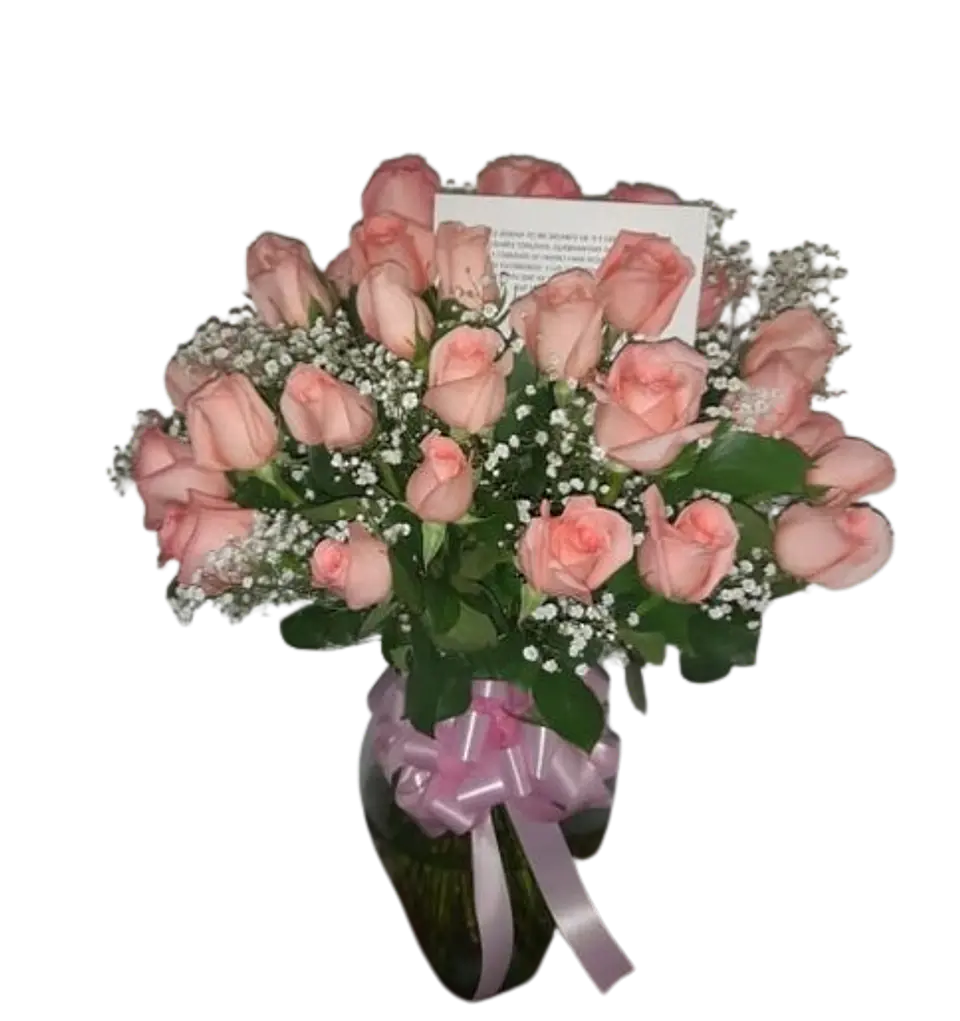 Jarrón X20 Rosas Rosa 1