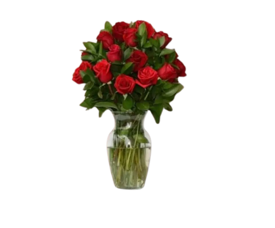 Jarrón con 24 Rosas Rojas 1