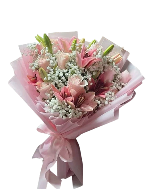 Bouquet de Lirios y Rosas