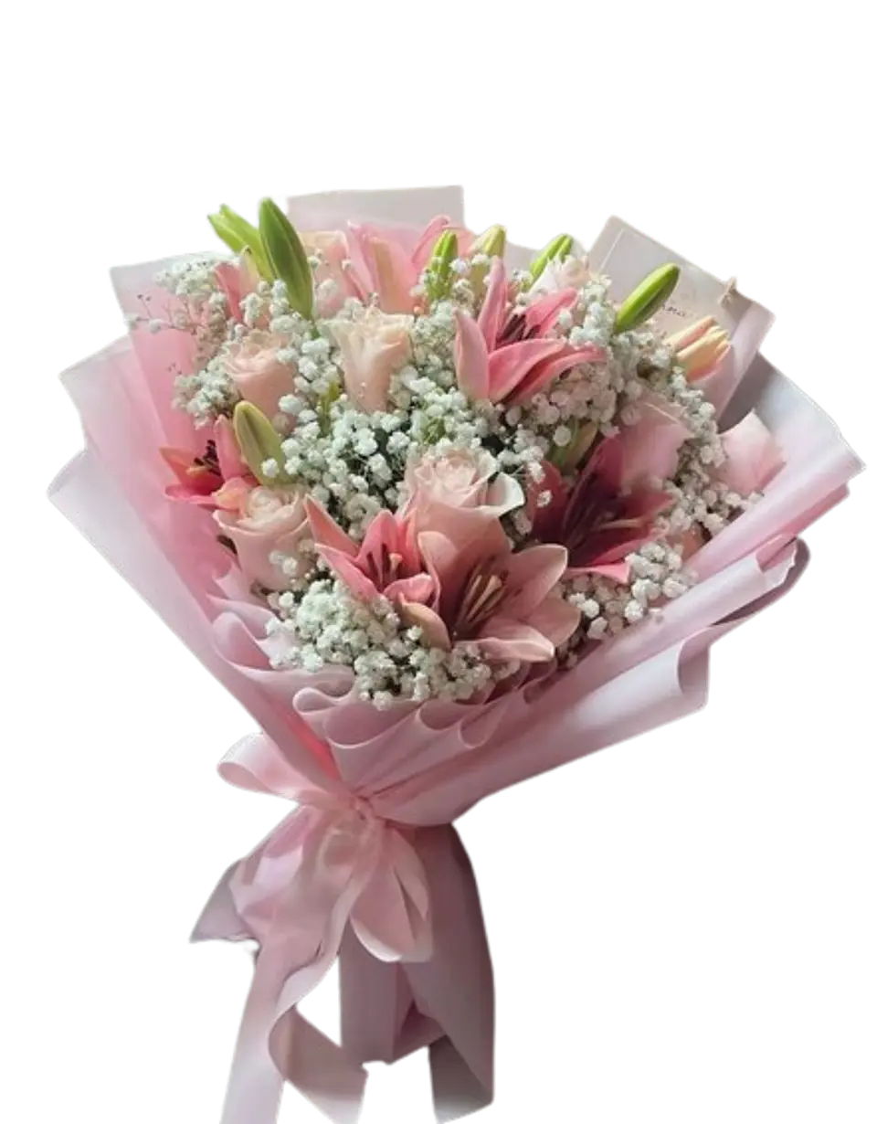 Bouquet de Lirios y Rosas 1
