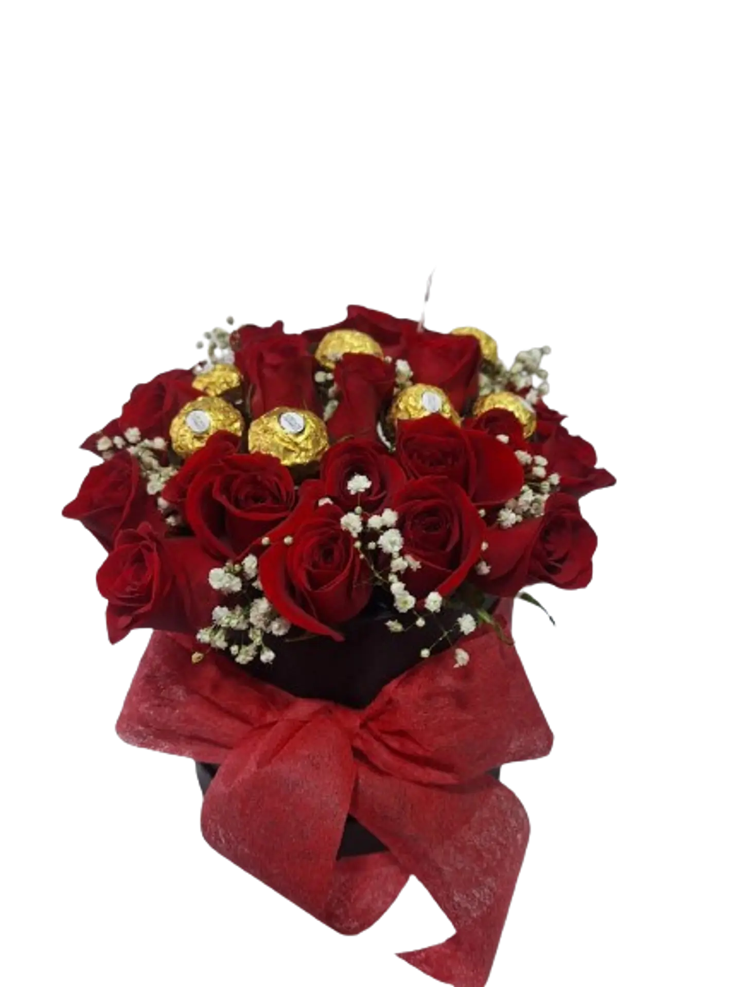 Caja de Rosas X24 con Chocolate Ferrero 1
