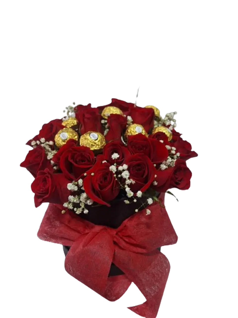 Caja de Rosas X24 con Chocolate Ferrero 1