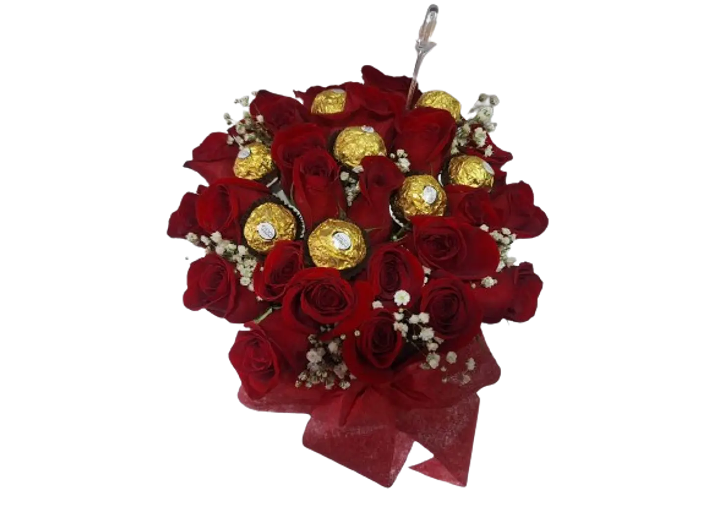 Caja de Rosas X24 con Chocolate Ferrero 2