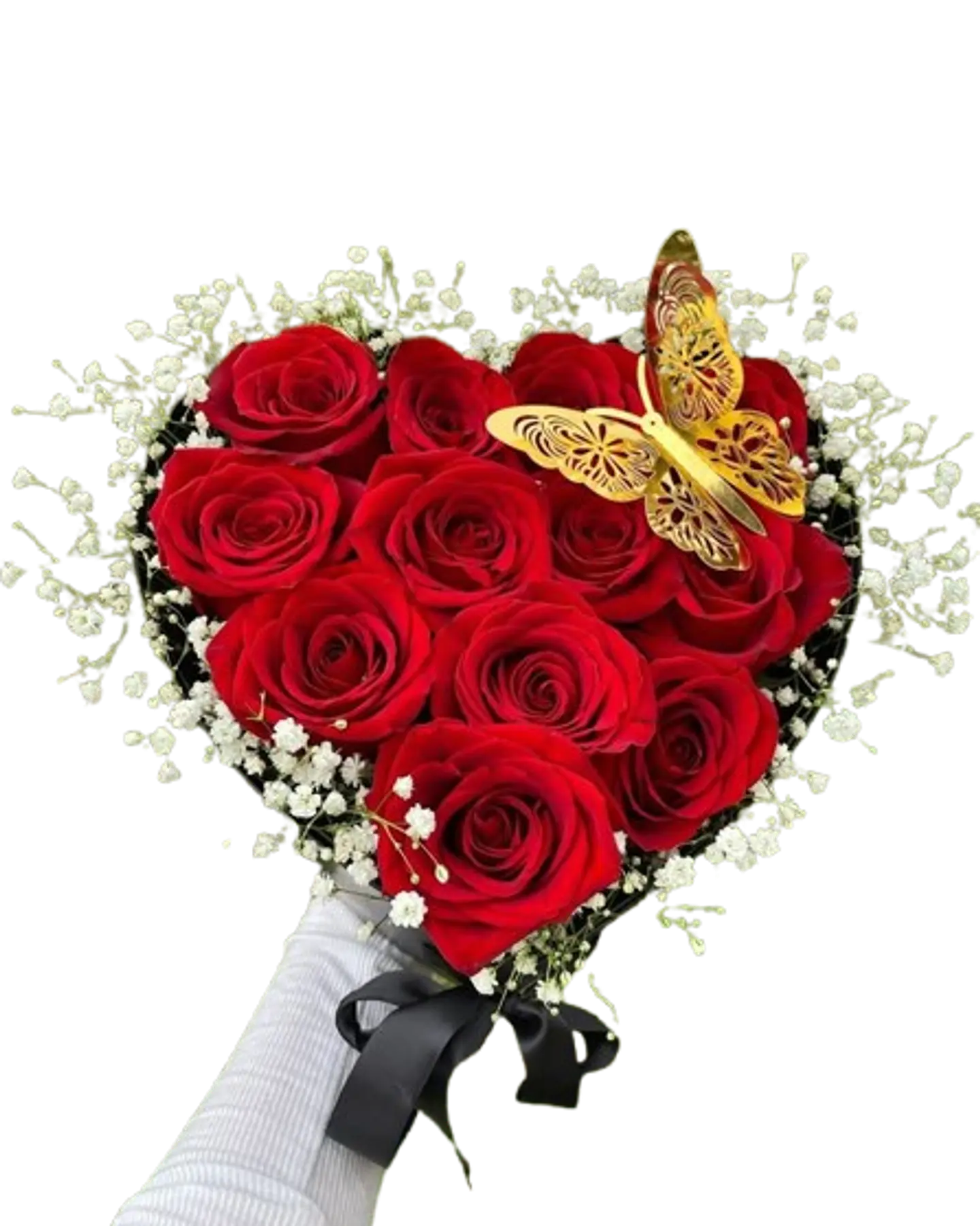 Caja Forma de Corazón con 12 Rosas Rojas 1
