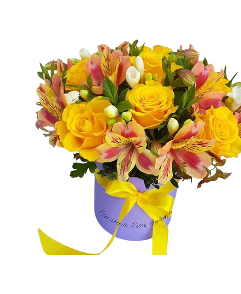 Arreglo de Rosas Amarillas y Astromelias