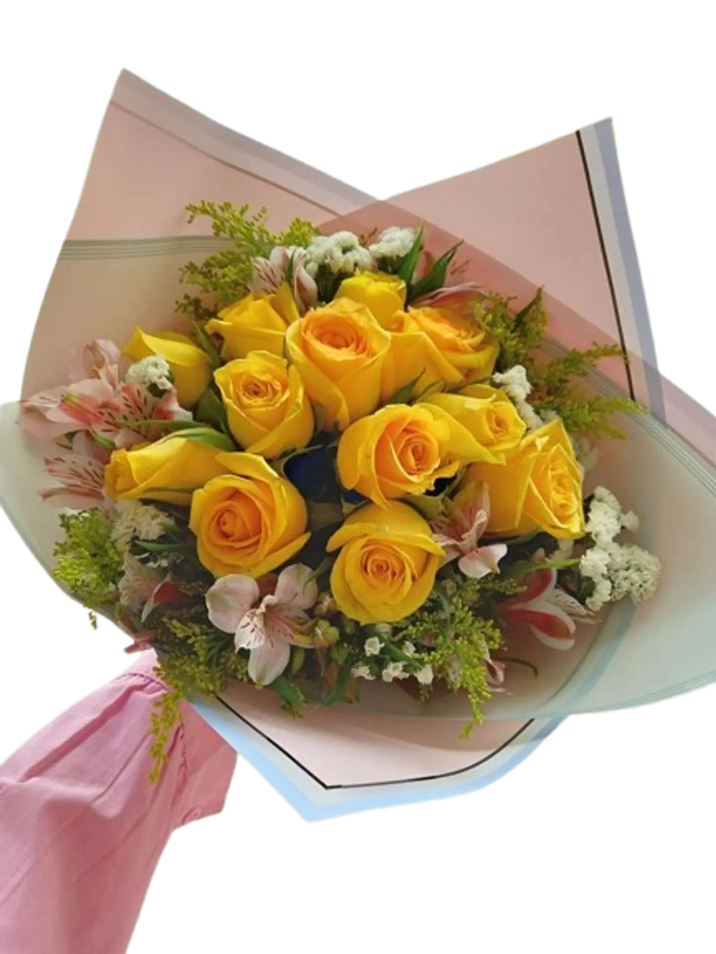 Bouquet de Rosas Amarillas con Astromelia 1