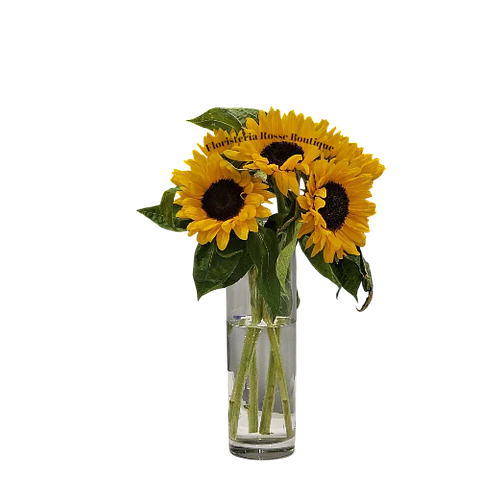 Jarrón de 5 Girasoles