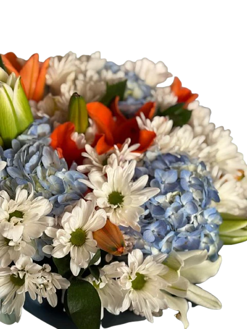Bouquet de Margaritas Hortensias y Lirios