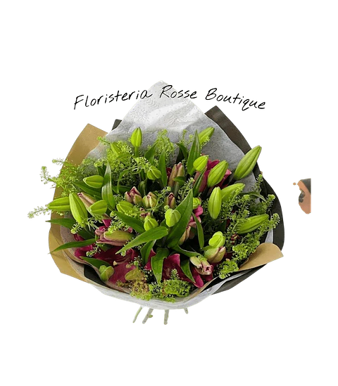 Bouquet de 6 Lirios Rosados