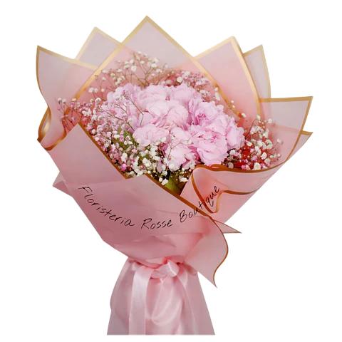 Bouquet de Unidad de Hortensia Rosada