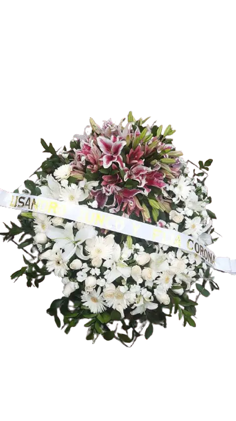 Corona Fúnebre con Lirios