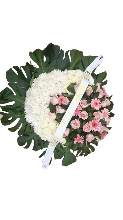 Corona Fúnebre Rosa Rosa