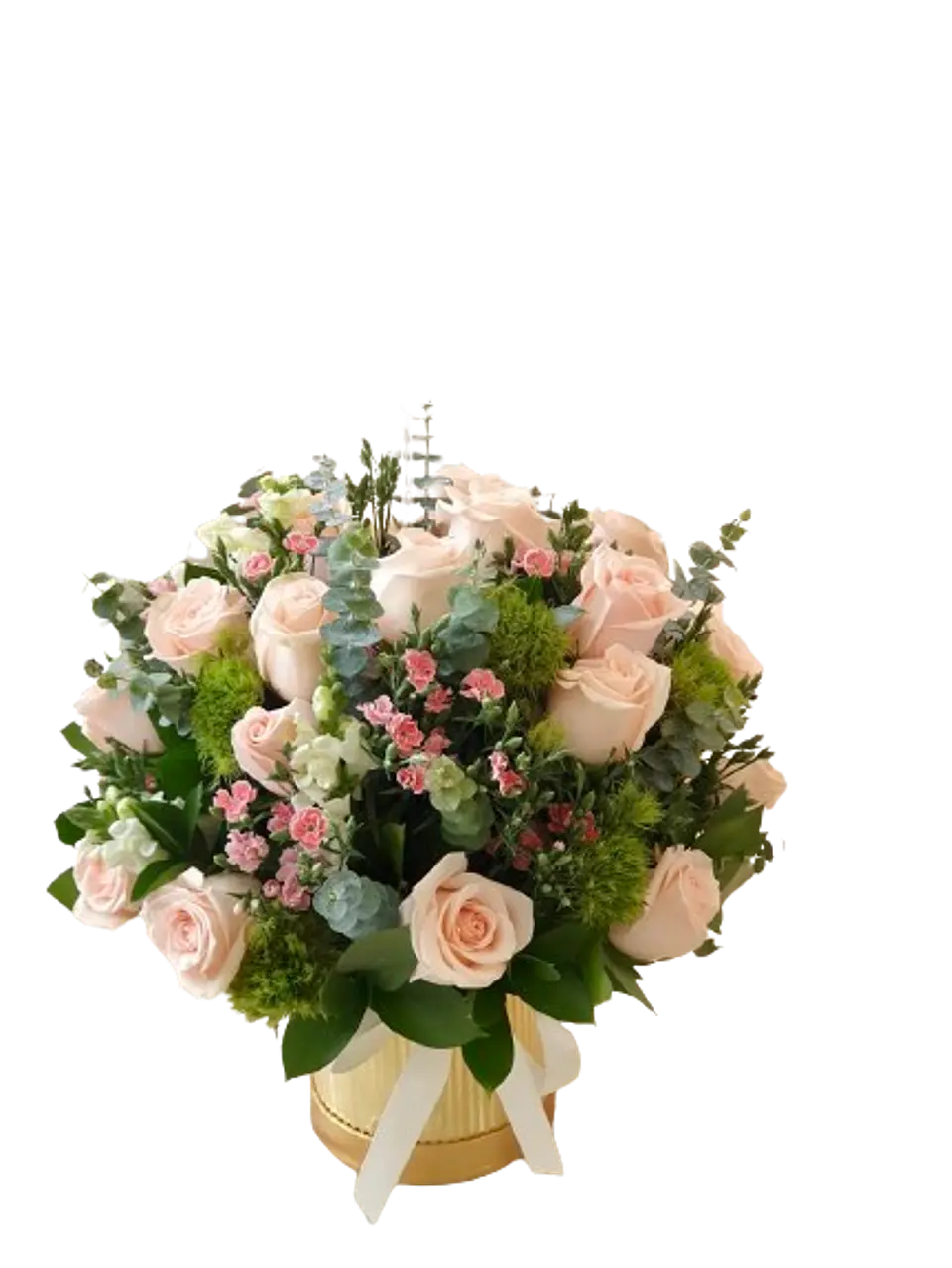 Caja de Rosas Elegancia de Nieve 1