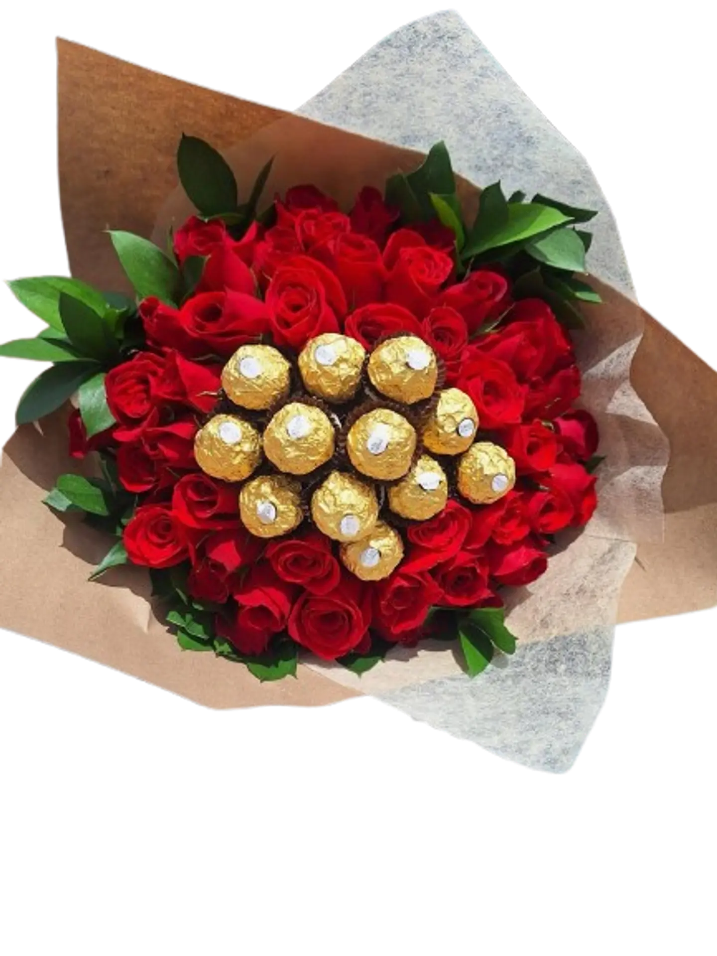 Bouquet de 48 Rosas Rojas y 12 Chocolates 1