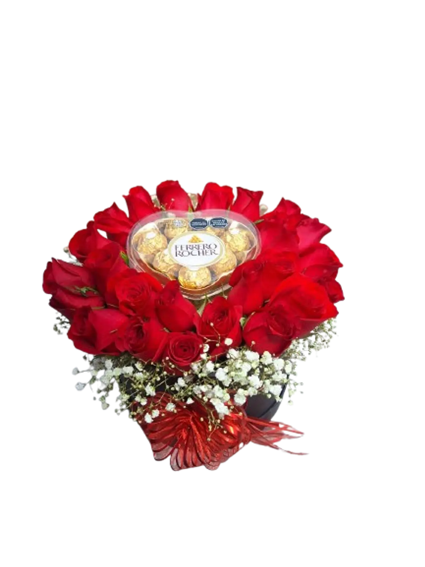 Caja con 24 Rosas Rojas y Chocolate X8 2