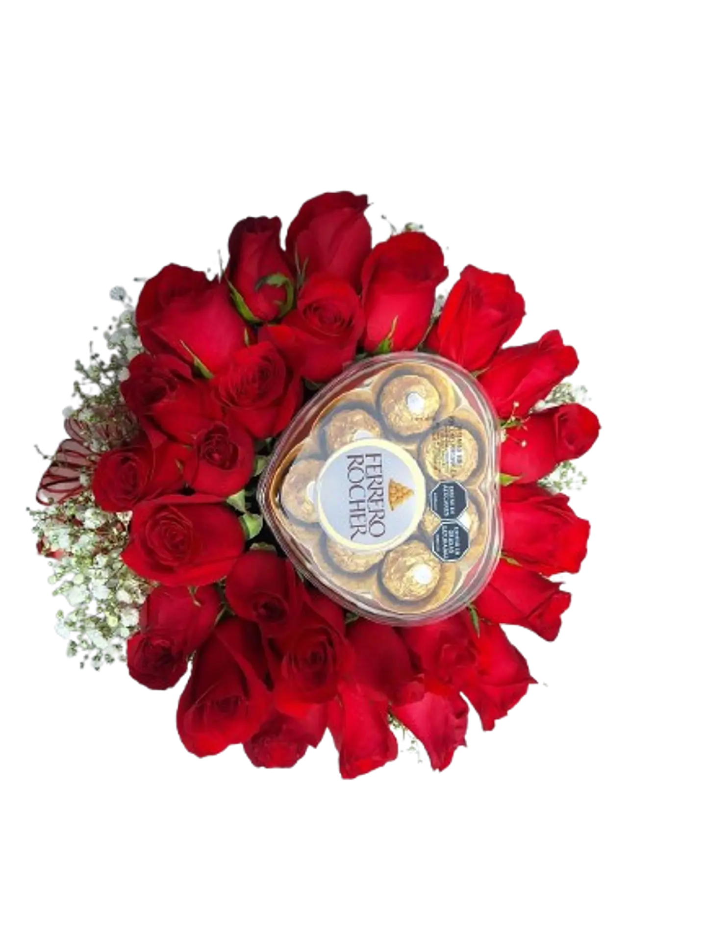 Caja con 24 Rosas Rojas y Chocolate X8 3