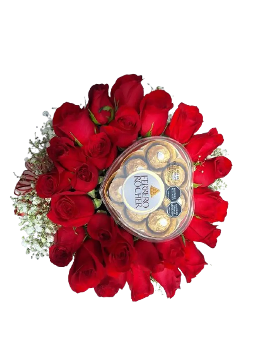 Caja con 24 Rosas Rojas y Chocolate X8 3