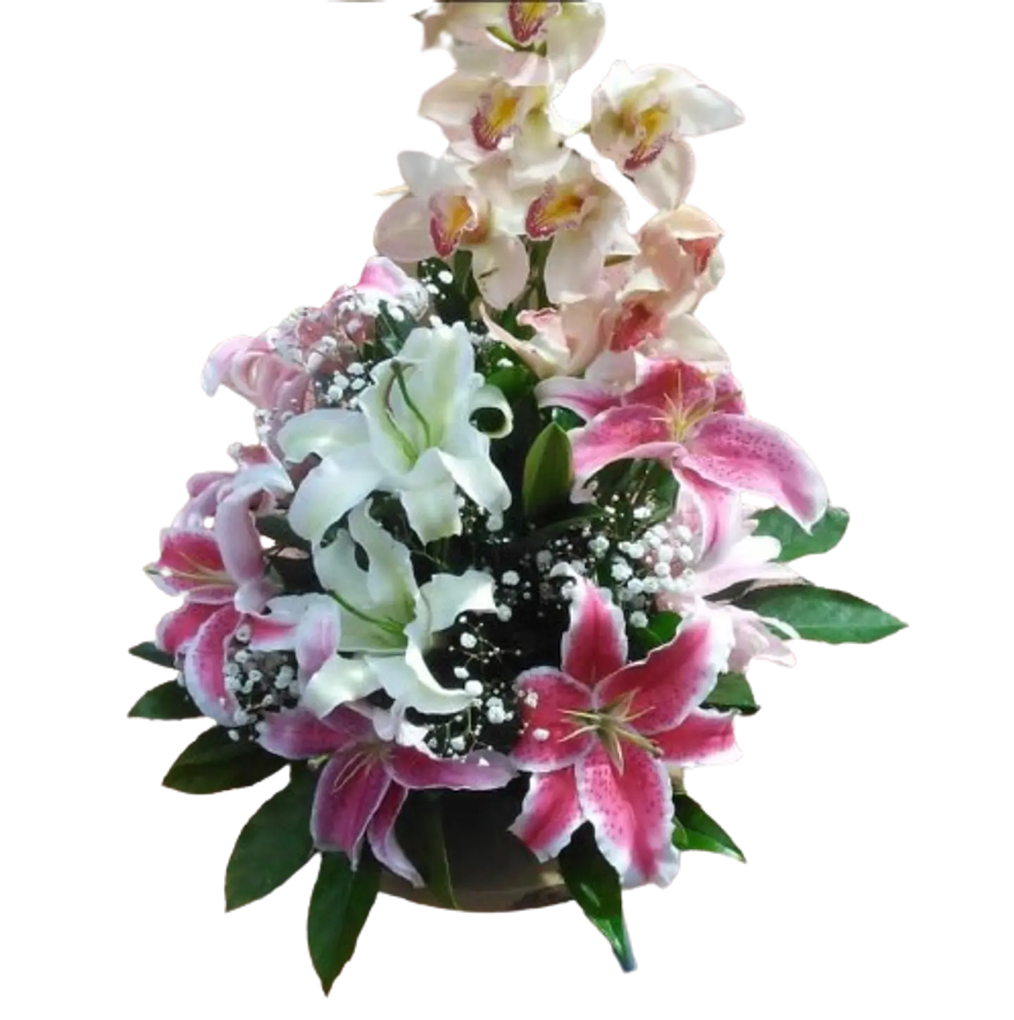 Arreglo Lirios y Orquídea 1