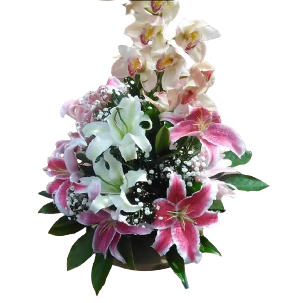 Arreglo Lirios y Orquídea 1