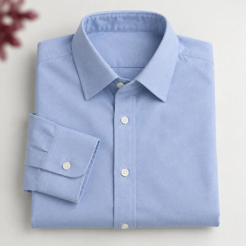 Camisa oxford celeste para hombre