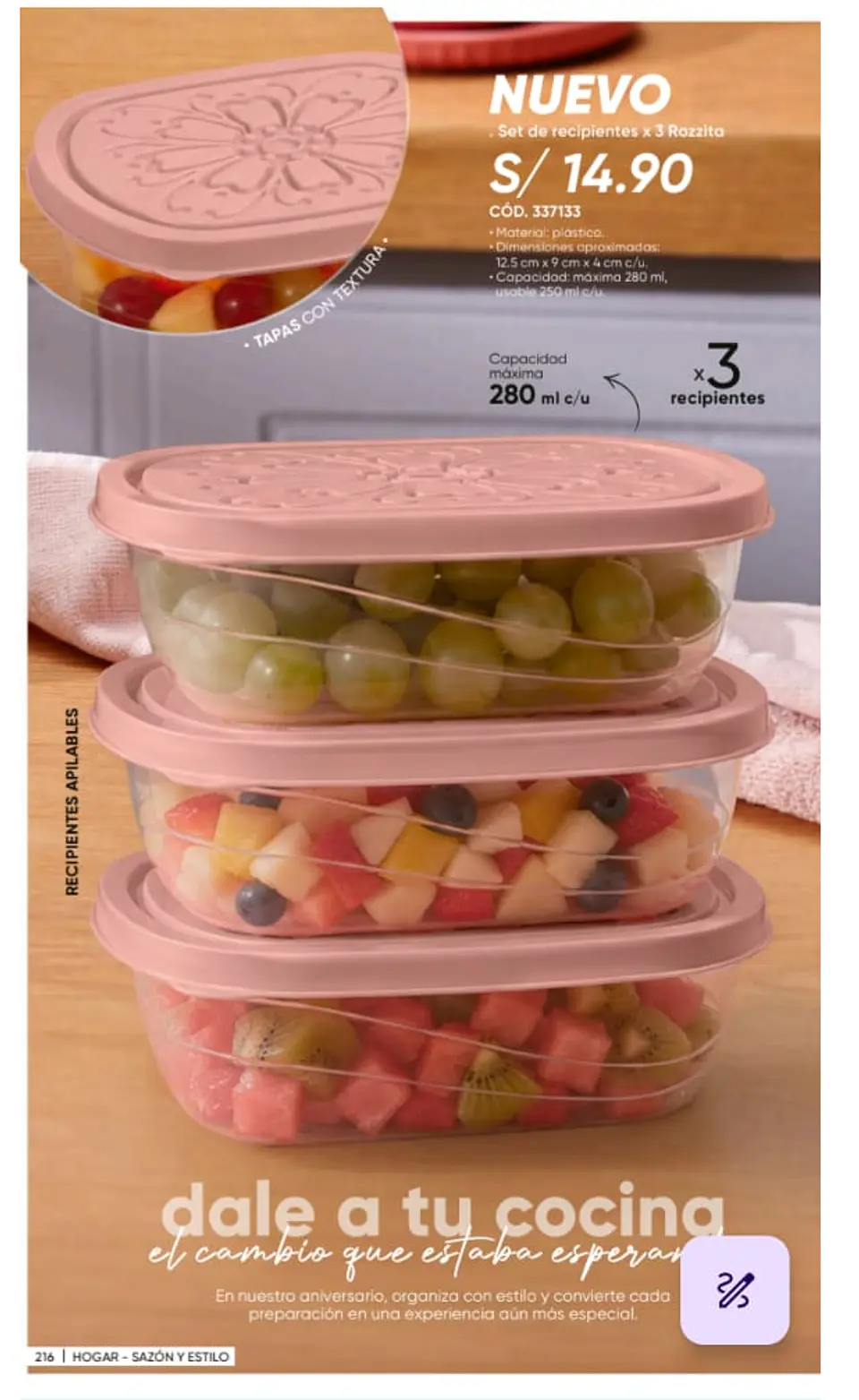 Set de Recipientes x 3 ROZZZITA 1